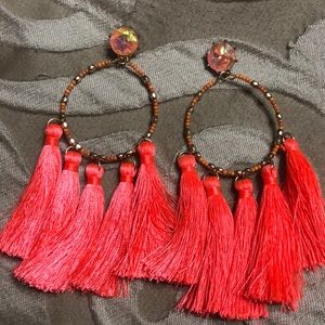 Neón coral earrings